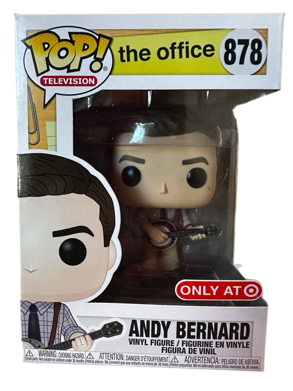 Funko Pop! The Office Andy Bernard Vinyl Figure - Brown, Yellow, Black